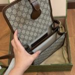 Gucci Gg Supreme Shoulder Bag Interlocking G Brown 20cm 671620 92tcg 8563 - Image 6