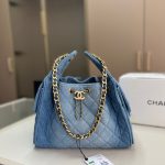 Chanel 25 Small Handbag Washed Denim Blue 26cm AS5293 B20603 U0475 - Image 3