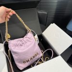 Chanel 22 Mini Handbag Purple 23Cm - Image 4