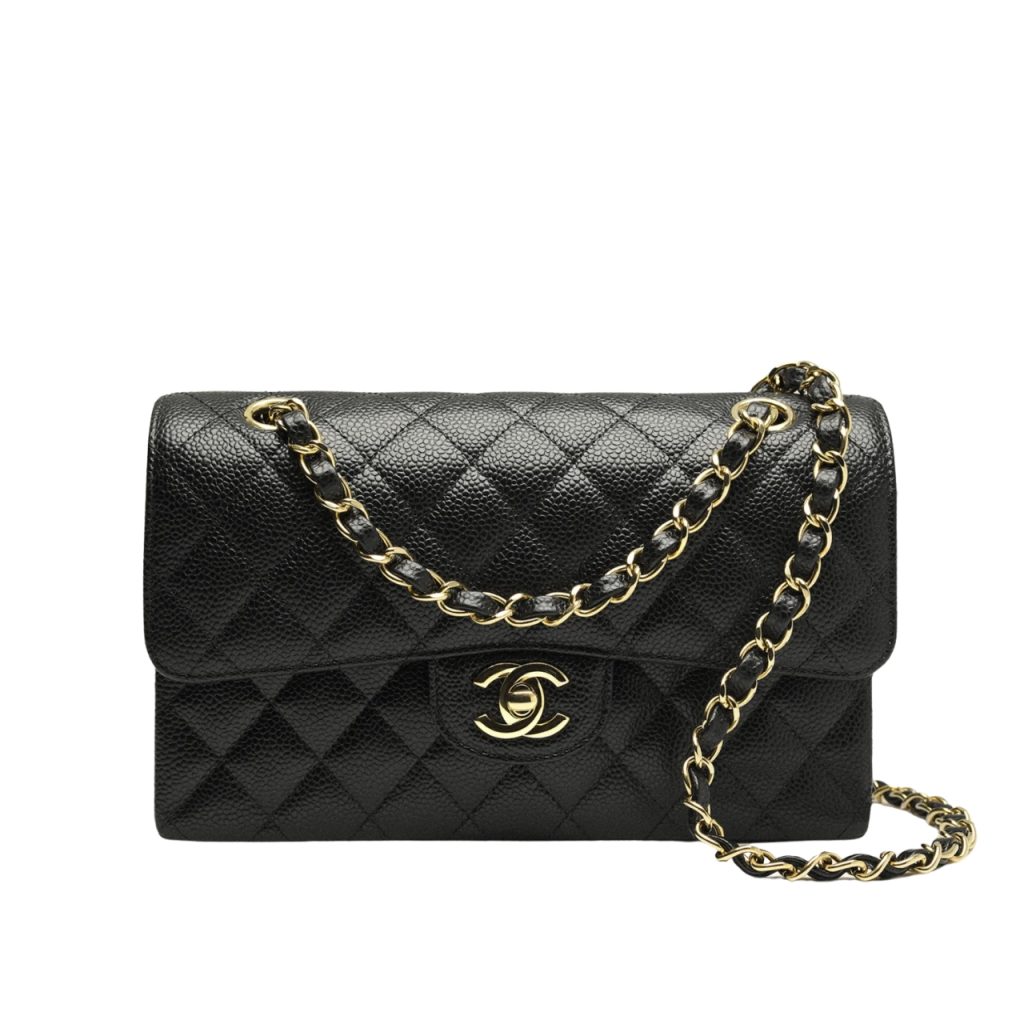 Chanel Medium Classic Handbag Grained And Gold Tone Metal Black 26Cm A01113 Y01864 C3906 - Image 2