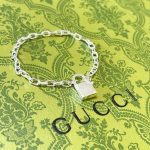 Gucci Trademark Silver Chain ​​bracelet With Padlock - Image 4