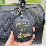 Gucci Tote Bag Canvas Leather Crossbody Handbag Black 33cm - Image 8