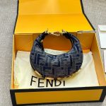 Fendi Fendigraphy Mini Bag Blue Chenille 20Cm 8BS081ASU0F1PQM - Image 3