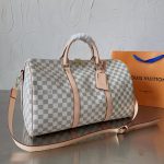 Louis Vuitton Keepall Bandoulière Travel Bag Beige 45Cm N41429 - Image 3