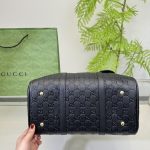 Gucci Tote Bag Canvas Leather Crossbody Handbag Black 33cm - Image 9