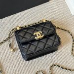 Chanel 21a Mini Flap Coin Purse With Chain Black 12cm Ap2290 B06092 94305 - Image 4