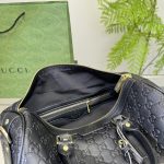 Gucci Tote Bag Canvas Leather Crossbody Handbag Black 33cm - Image 10
