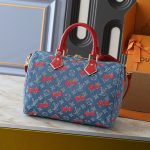 Louis Vuitton X Takashi Murakami Bolsa Speedy Soft 30 Monogram Denim Blue 30Cm N87627 - Image 5