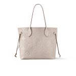 Louis Vuitton Neverfull MM Monogram Empreinte Bag Beige 32Cm