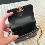 Chanel 21a Mini Flap Coin Purse With Chain Black 12cm Ap2290 B06092 94305 - Image 6