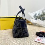 Fendi Roll Mini Ff Chenille Bag Dark Blue 16Cm 8Bs096Asu1F1Pqk - Image 8