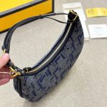 Fendi Fendigraphy Small Dark Blue Ff Chenille Bag 30Cm 8Br798Asu0F1Pqm - Image 8