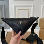Prada Triangle Shoulder Bag Black 27Cm - Image 3