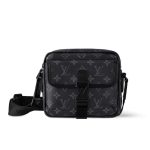 Louis Vuitton Getaway Messenger Monogram Eclipse Bag Black 20Cm M12518