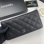 Chanel Black Caviar Leather Classic Long Flap Wallet 19.5Cm - Image 3