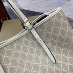 Gucci Gg Emblem Large Tote Bag Beige And White Coated Fabric 38cm 815213 Fad6l 9641 - Image 8