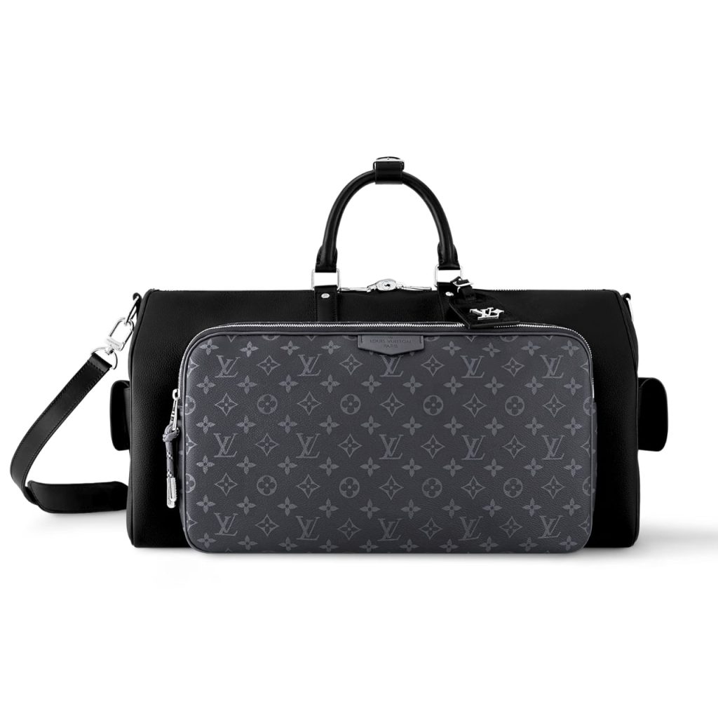Louis Vuitton Keepall Bandoulière 50 Black And Grey 50cm - Image 2