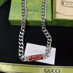 Gucci Trademark Enamel Chain Necklace In 925 Sterling Silver 814978 J8410 8166 - Image 6