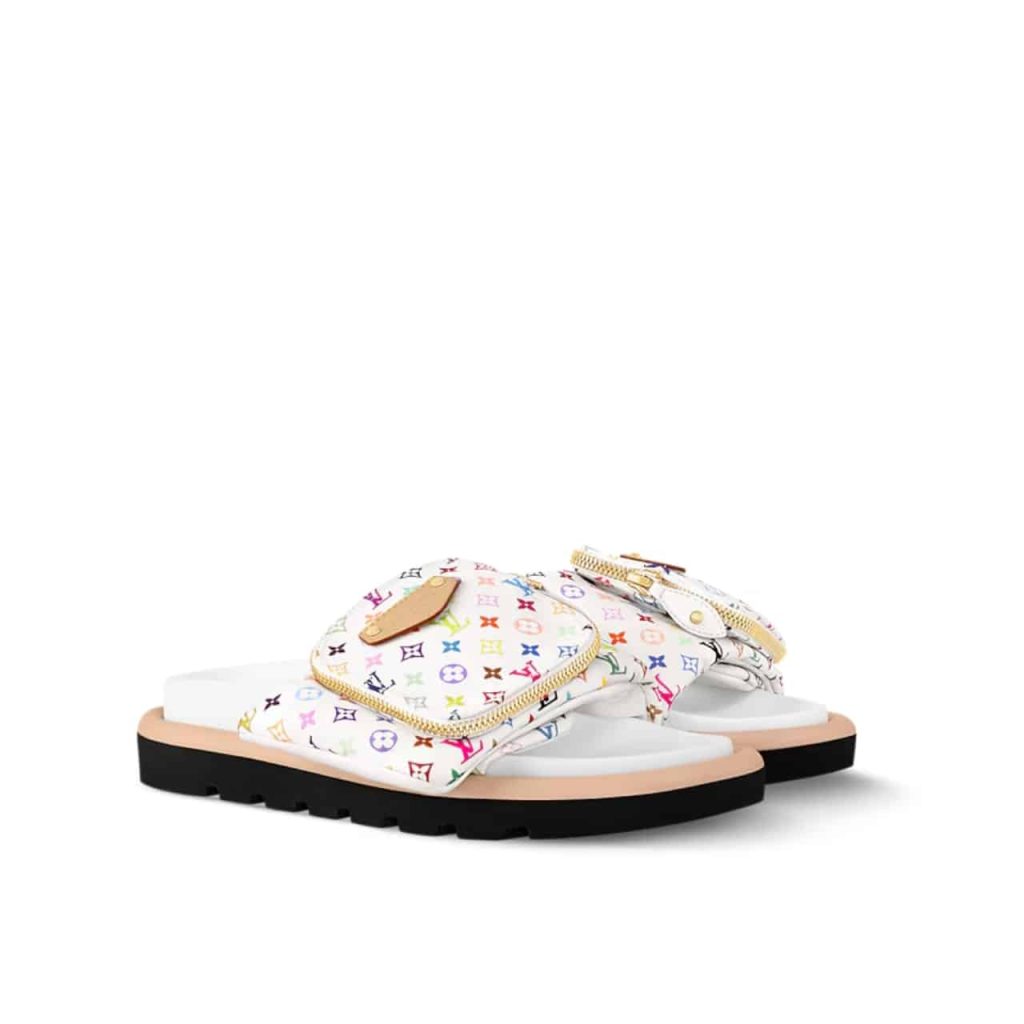 Louis Vuitton X Takashi Murakami Pool Pillow Flat Comfort Mule Blanc 1AGVQW - Image 2