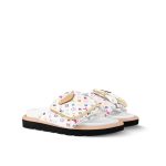 Louis Vuitton X Takashi Murakami Pool Pillow Flat Comfort Mule Blanc 1AGVQW