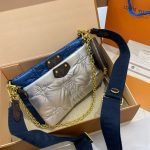 Louis Vuitton Maxi Multi Pochette Accessoires Navy And Silver 23Cm M21057 - Image 3