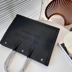 Saint Laurent Rive Gauche Large Tote Bag In Glazed Leather Black 48Cm 587273Aacp21000 - Image 7