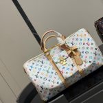 Louis Vuitton X Takashi Murakami Keepall Bandoulière 45 Bag Multicolore Blanc 45cm M13742 - Image 3