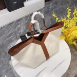 Saint Laurent Y Tote In Canvas And Leather Bag Beige 37cm 817602fac7t9856 - Image 6