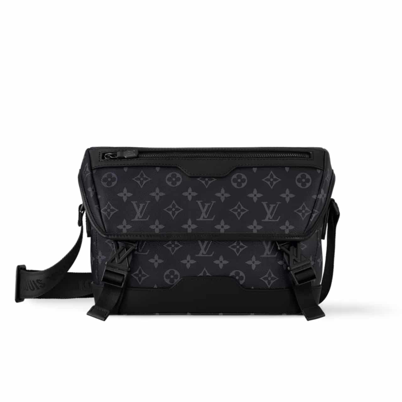110-7.jpg Louis Vuitton Messenger Voyager Monogram Eclipse Bag Black 28Cm - Image 1
