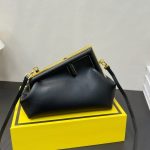 Fendi First Small Nappa Leather Bag Black 23Cm 8Bp129Abvef0Kur - Image 3