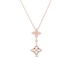 Louis Vuitton Color Blossom Double Star Necklace Q94676