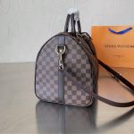 Louis Vuitton Keepall Bandoulière Travel Bag Damier Ebene Brown 45Cm - Image 4