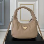 Prada Soft Padded Nappa Leather Bag Beige 21Cm - Image 3