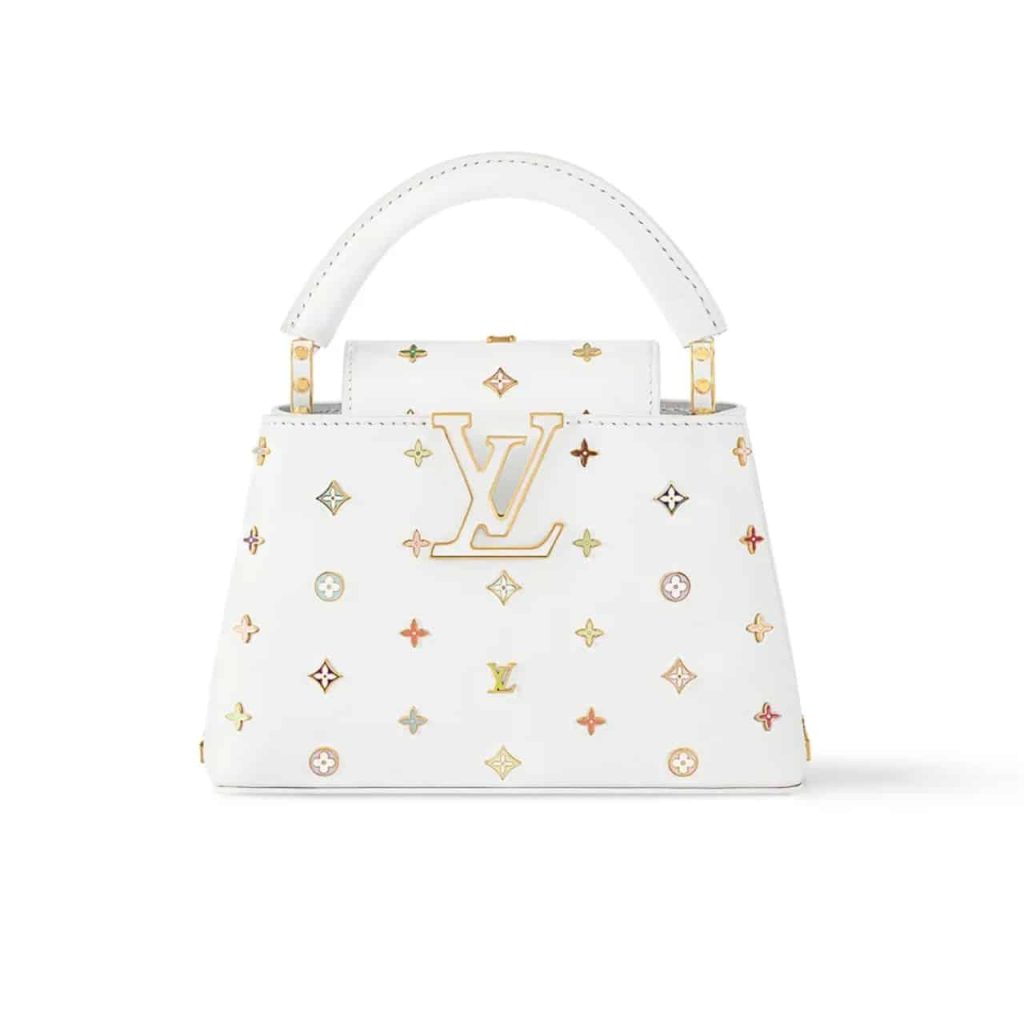 Louis Vuitton X Takashi Murakami Capucines BB Monogram White 27cm - Image 2