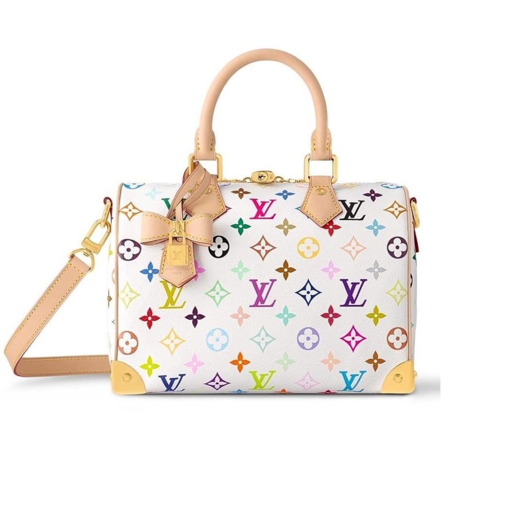 Louis Vuitton X Takashi Murakami Speedy Bandouliere White 25cm - Image 2
