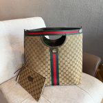 Gucci Giglio Large Tote Bag Beige And Brown GG Canvas 36Cm 865452 FAFZE 9871 - Image 3