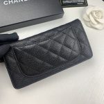Chanel Black Caviar Leather Classic Long Flap Wallet 19.5Cm - Image 4