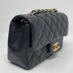 Chanel Mini Classic Handbag Gold Tone Metal Black 20Cm A69900 Y04059 94305 - Image 5