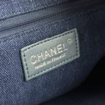 Chanel 22 Handbag Washed Denim Silver Tone Metal Blue 41Cm AS3261 B10439 NM981 - Image 10