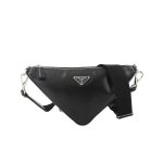 Prada Triangle Shoulder Bag Black 27Cm