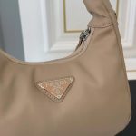 Prada Soft Padded Nappa Leather Bag Beige 21Cm - Image 6