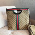 Gucci Giglio Large Tote Bag Beige And Brown GG Canvas 36Cm 865452 FAFZE 9871 - Image 5