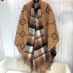 Gucci Reversible GG Wool Cape Poncho Beige 185cm 553118 4G200 9764 - Image 5
