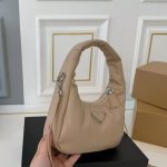 Prada Soft Padded Nappa Leather Bag Beige 21Cm - Image 7