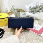 Fendi Sunshine Small Ff Chenille Shopper Dark Blue 26Cm 8Bh394Asu0F1Pqk - Image 9