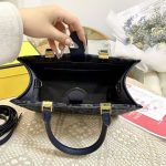 Fendi Sunshine Small Ff Chenille Shopper Dark Blue 26Cm 8Bh394Asu0F1Pqk - Image 8