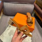 Hermes Oasis Sandals Brown Leather H222203Z 20370 - Image 4