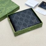 Gucci Interior Bi Fold Wallet Black And Grey 11cm - Image 4