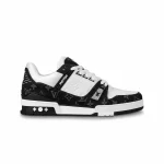 Louis Vuitton Trainer Sneaker Black And White 1A9Jgb