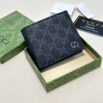 Gucci Interior Bi Fold Wallet Black And Grey 11cm - Image 3